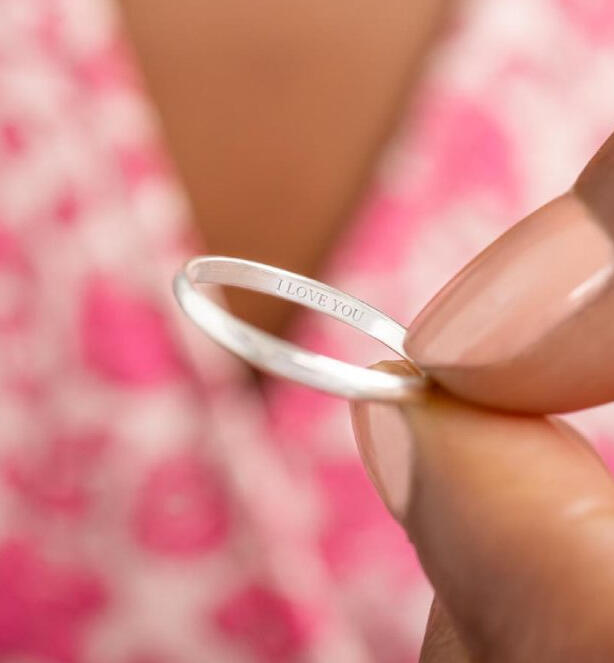 Bague inox gravée